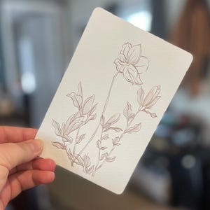 Cartes postales aquarelles DIY – motifs floraux vintage | Lot de 8 | Peignez vos propres cartes postales