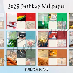 2025 Desktop Wallpaper Pixie Postcard