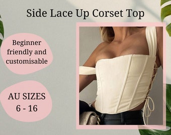 Modèle de corset à lacets latéraux