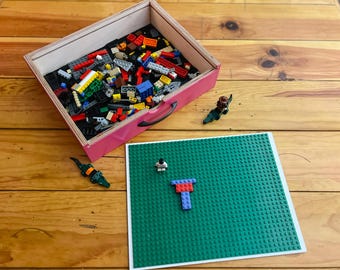 Personalized Kids Brick Case | Activity Box | Building Bricks Travel Tote | Brick Baseplate | On The Go Tote | Building Block Storage | Gift