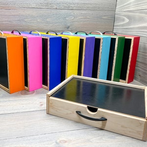 Personalized Kids Art Case | Activity Kit | Children’s Art Kit | Childs Briefcase | Wood Art Caddy | Write On Activity Busy Box | Travel Box