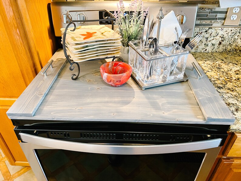 Glass Stovetop Cover Custom Logo Tray Wood Stove Top Cover Etsy