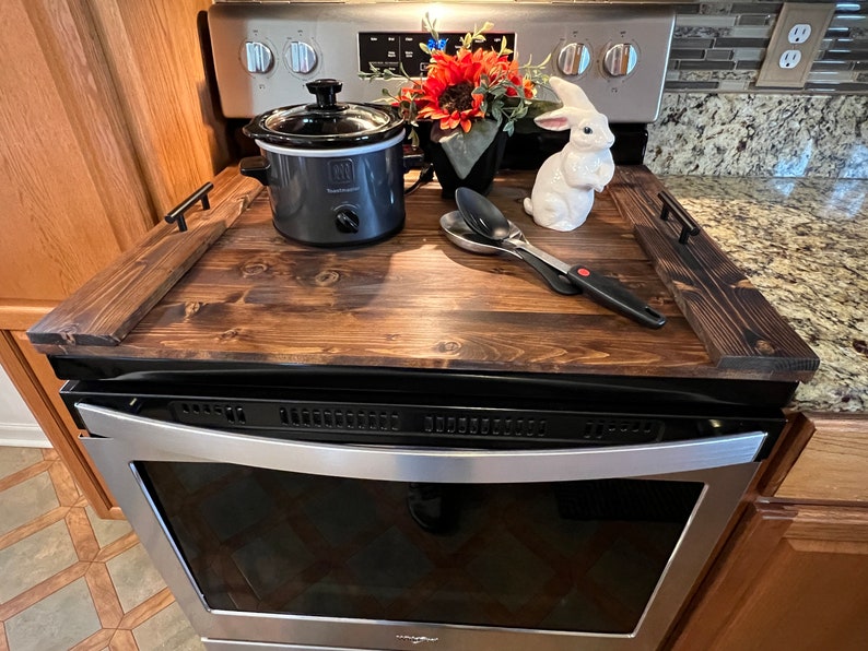 Glass Stovetop Cover Custom Logo Tray Wood Stove Top Cover Etsy