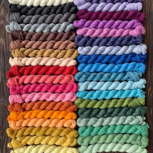 Individual Minis - Doodle Bar 20 Gramm Mini Skeins DK Handgefärbtes ready to ship Miniset aus 85% Superwash Wolle 15 Nylon DK Garn