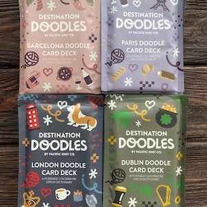 Doodle Deck Pacific Knit Co - Monstre arctique de Rhinebeck pâtissier Jungle Saint-Valentin ferme du désert Ocean Garden Dino à tricoter motif colorwork