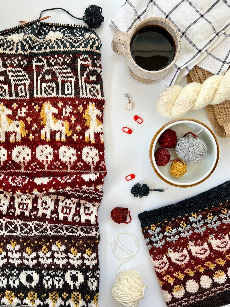 Heritage Farm Fade Doodle Set - Pacific Knit Co Colorwork Cowl Doodle ...