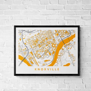 college town map, Knoxville Map Print, college graduation gift, Tennessee Christmas gift, University of Tennessee, dorm decor, alumni gift