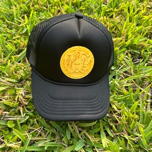 Medusa Mesh Snapback Trucker Cap - Elegant Greek Mythology Goddess Hat, 3D Medusa Art Trucker Cap Hat, Designer Statement Hat, YD Versac image 8