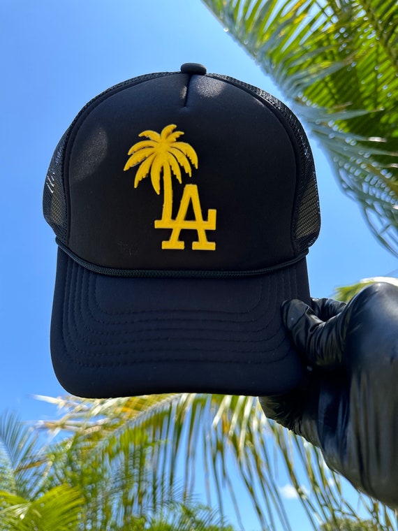 Custom Los Angeles Dodgers Trucker Hat Custom Los Angeles Dodgers Trucker Hat Foam LA Baseball Mesh  main image 4