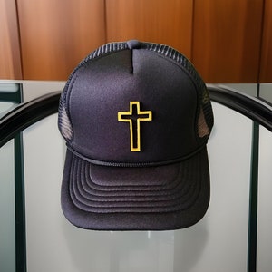 Christian Cross Hat | Minimalist Religious Ball Cap, Fast Shipping | Jesus Christ Inspired Gift