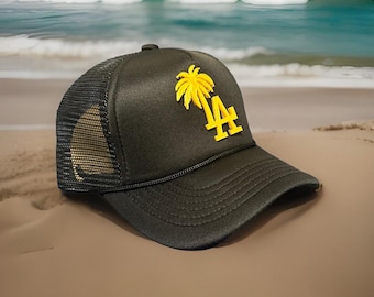 Custom Los Angeles dodgers 3d Sculpted Snapback Trucker Hat , LA hat, Los Angeles  cap trucker hat - limited availability.