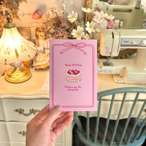 Carte de joyeux anniversaire gâteau aux fraises - Je vous souhaite le meilleur