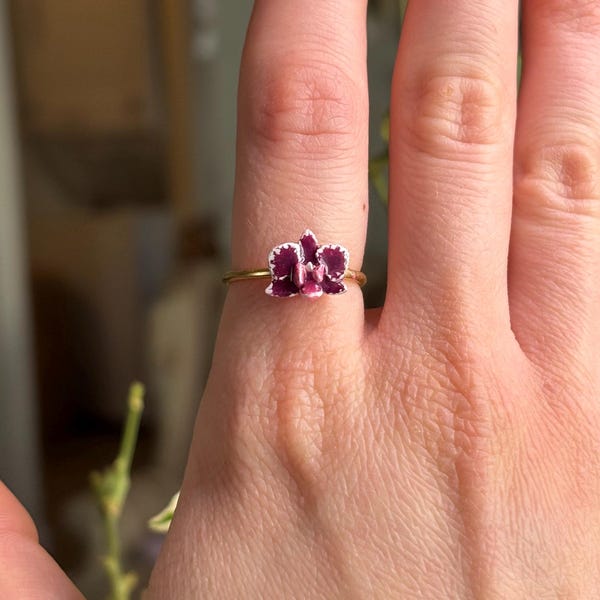 Purple Orchid Ring