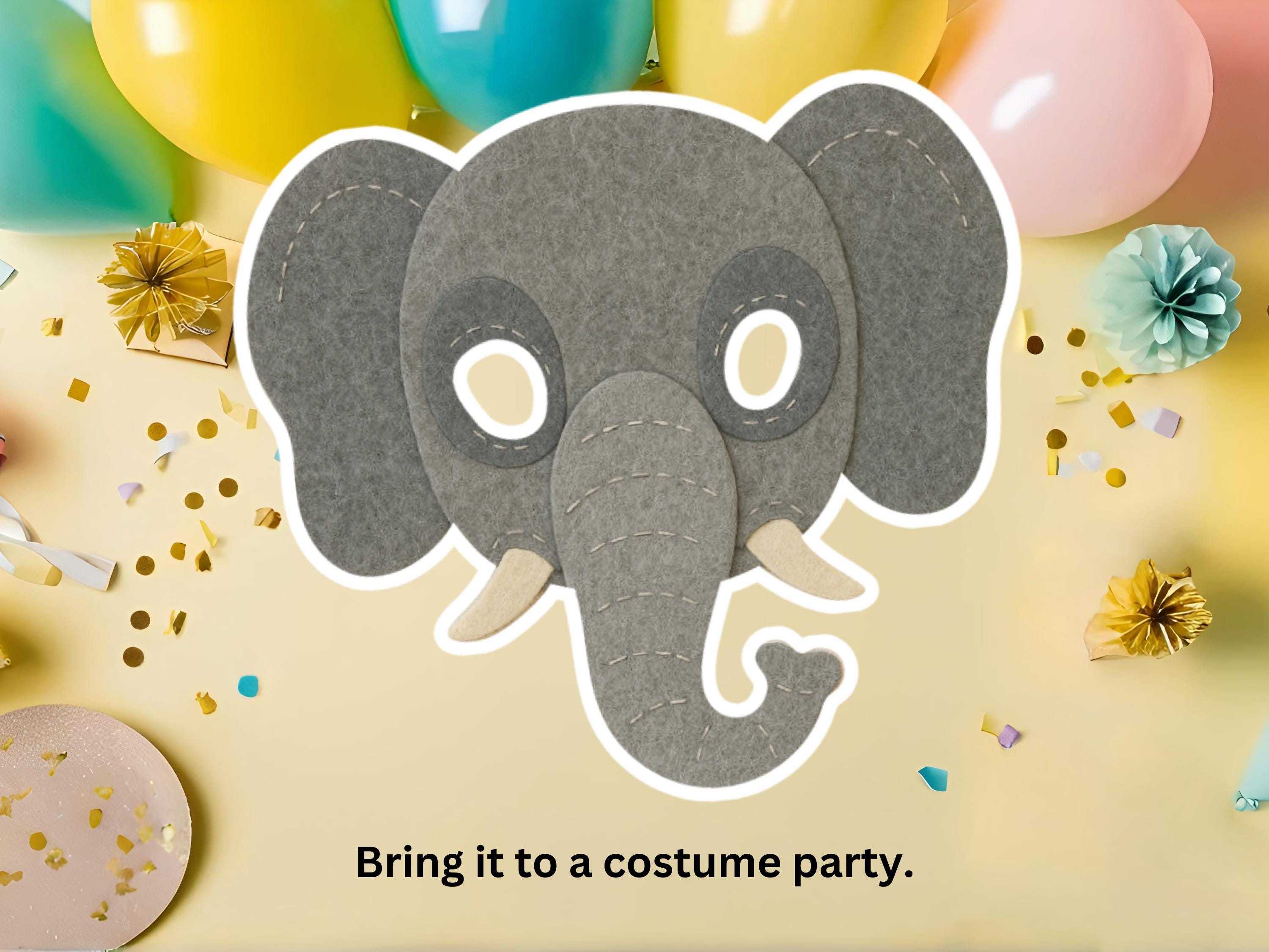 DIY Felt Elephant Mask Sewing Pattern (PDF & SVG) - Etsy
