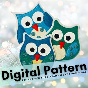 Felt Owl Pattern Digital Template: Craft Your Own Adorable Owls!