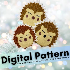 Felt Hedgehog Animal Pattern: Create Adorable Felt Crafts and Quiet Books
