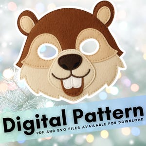 DIY Felt Beaver Mask for Halloween or Costume Party Dress Up | PDF & SVG Sewing Template