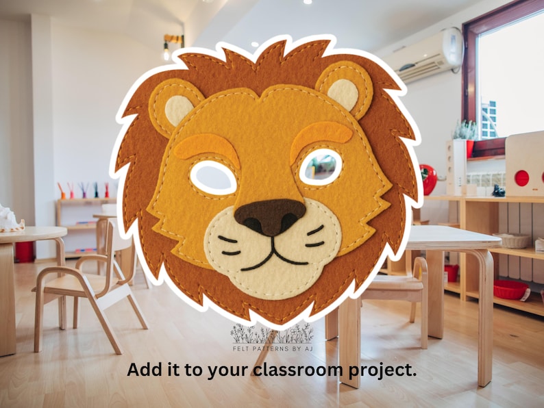 Felt Lion Mask Sewing Pattern: DIY Costume (PDF & SVG) - Etsy