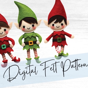 Felt Pattern Digital Template: Create Your Own Christmas Elves!