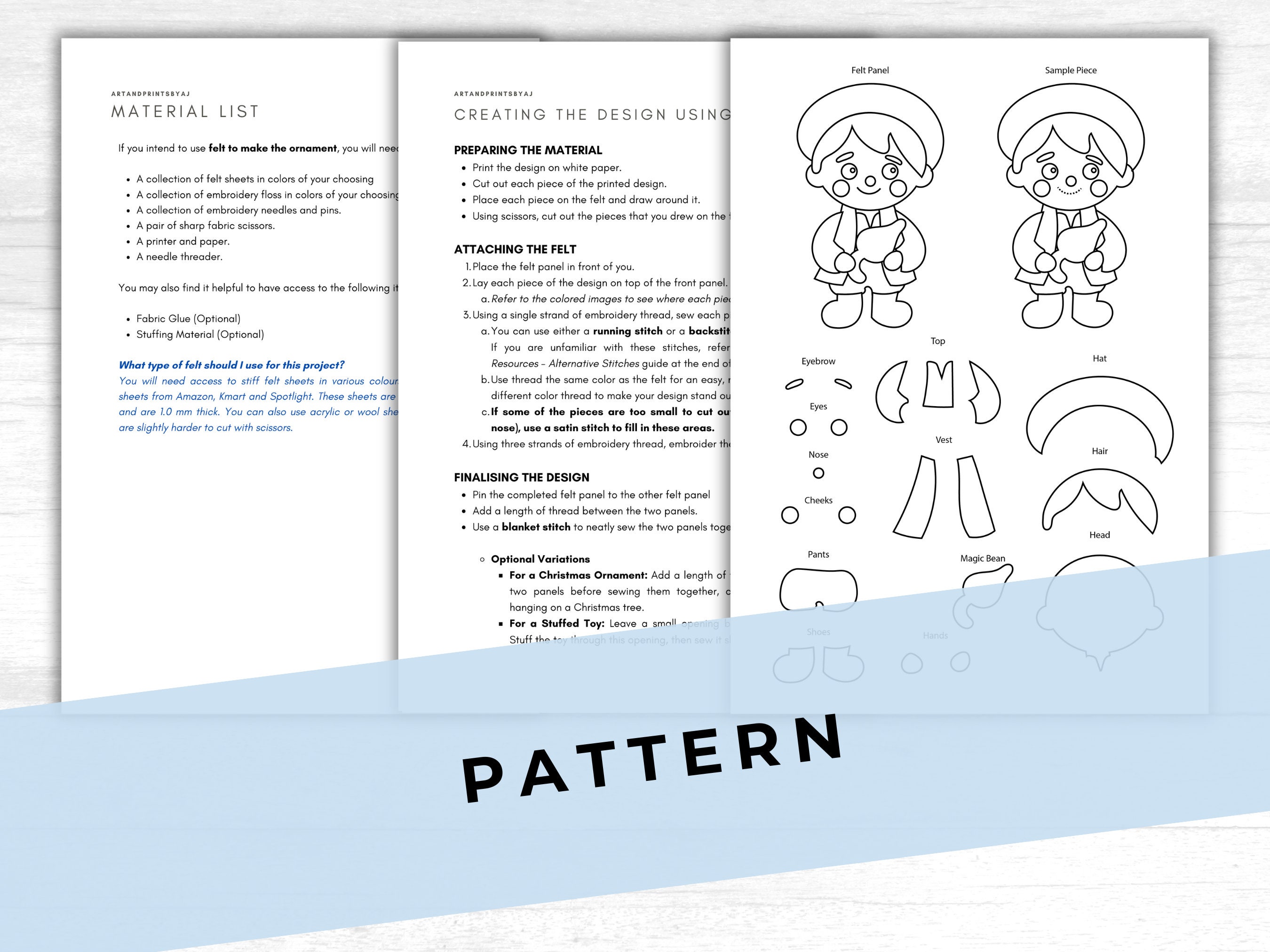 Jack and the Beanstalk Felt Patterns - DIY Craft Kit for Busy Books ...