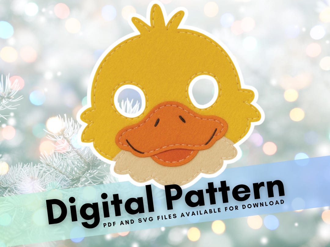 DIY Felt Duck Mask Pattern | Kids Costume (PDF & SVG) - Etsy