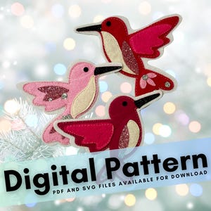 Filz Kolibri Schnittmuster: DIY Bastelprojekt (PDF-Muster)