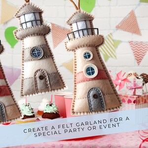 Felt Lighthouses Digital Sewing Pattern for Quiet Books, Toys, and Felt ...