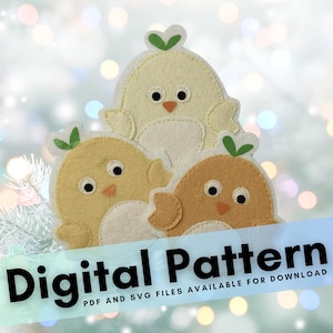 Versatile Easter Chick Felt Pattern - PDF Download for Customizable Spring Crafts
