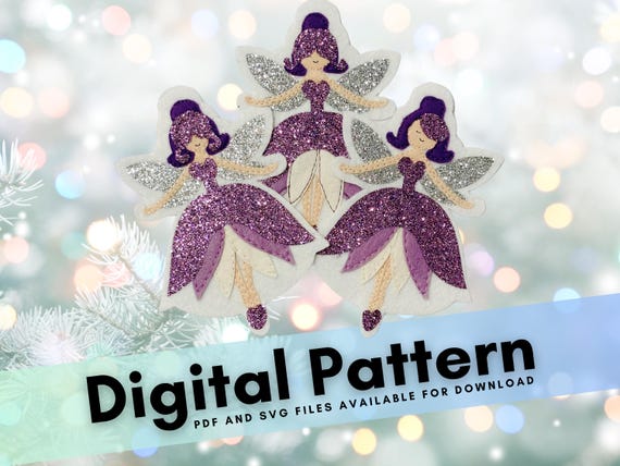 Felt Fairy Pattern: DIY Craft Kit for Busy Books (PDF SVG Pattern)
