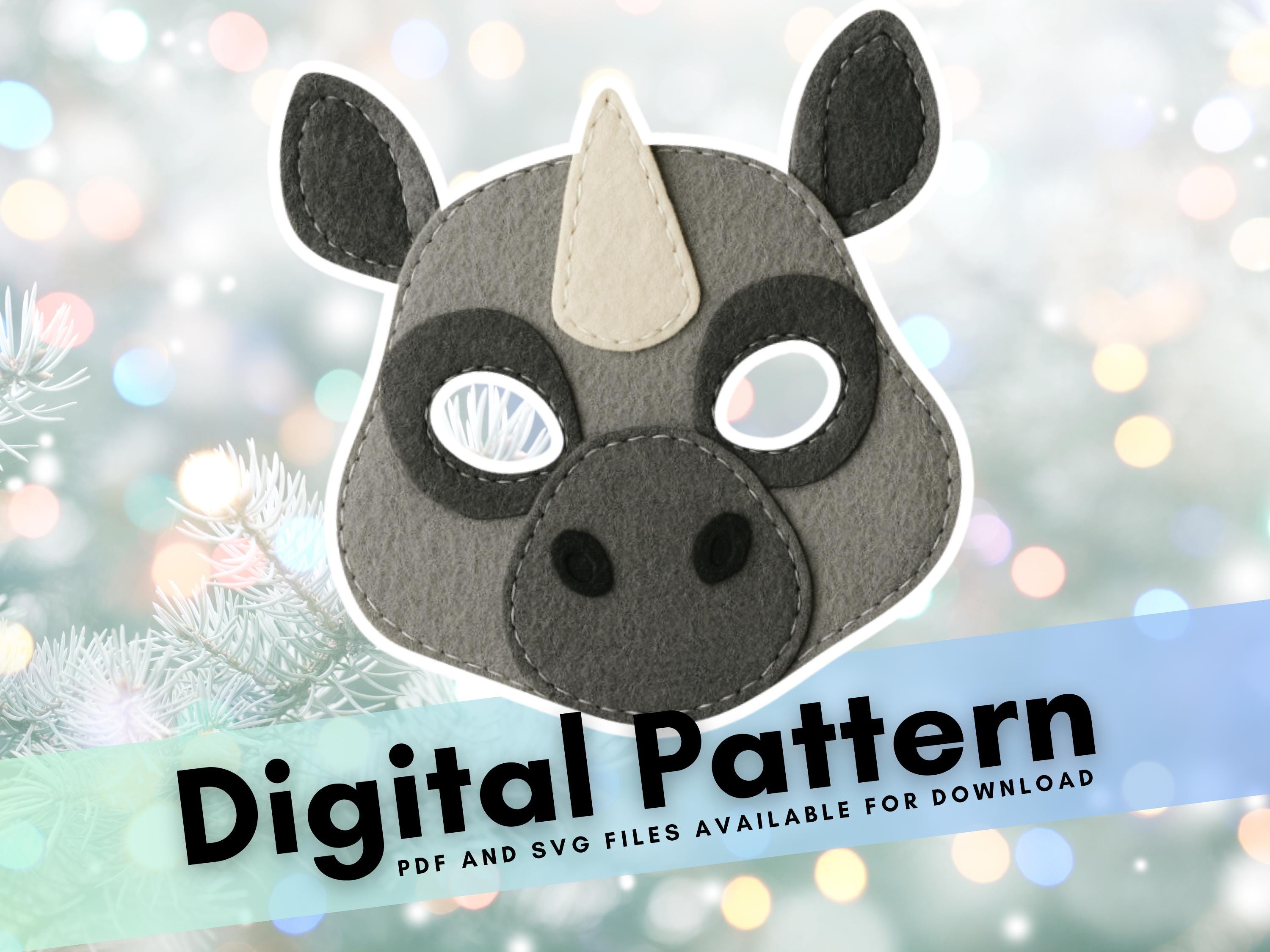 Cute Rhinoceros Costume Hat - Warm Plush Mask Cap For Parties And Cosplay