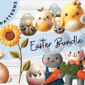 Ultimate Easter Craft Bundle: Personalized Felt & Embroidery Patterns for Gifts, Decor, and Easter Hats