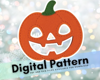DIY Felt Mask Pattern Jack-o’-lantern Pumpkin Mask for Halloween | PDF & SVG Sewing Template