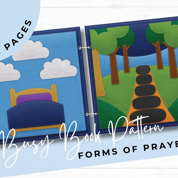 Interactive Felt Busy Book Prayer Book Pattern for Church - 12 Pages of Faith-Based Activities for Toddlers