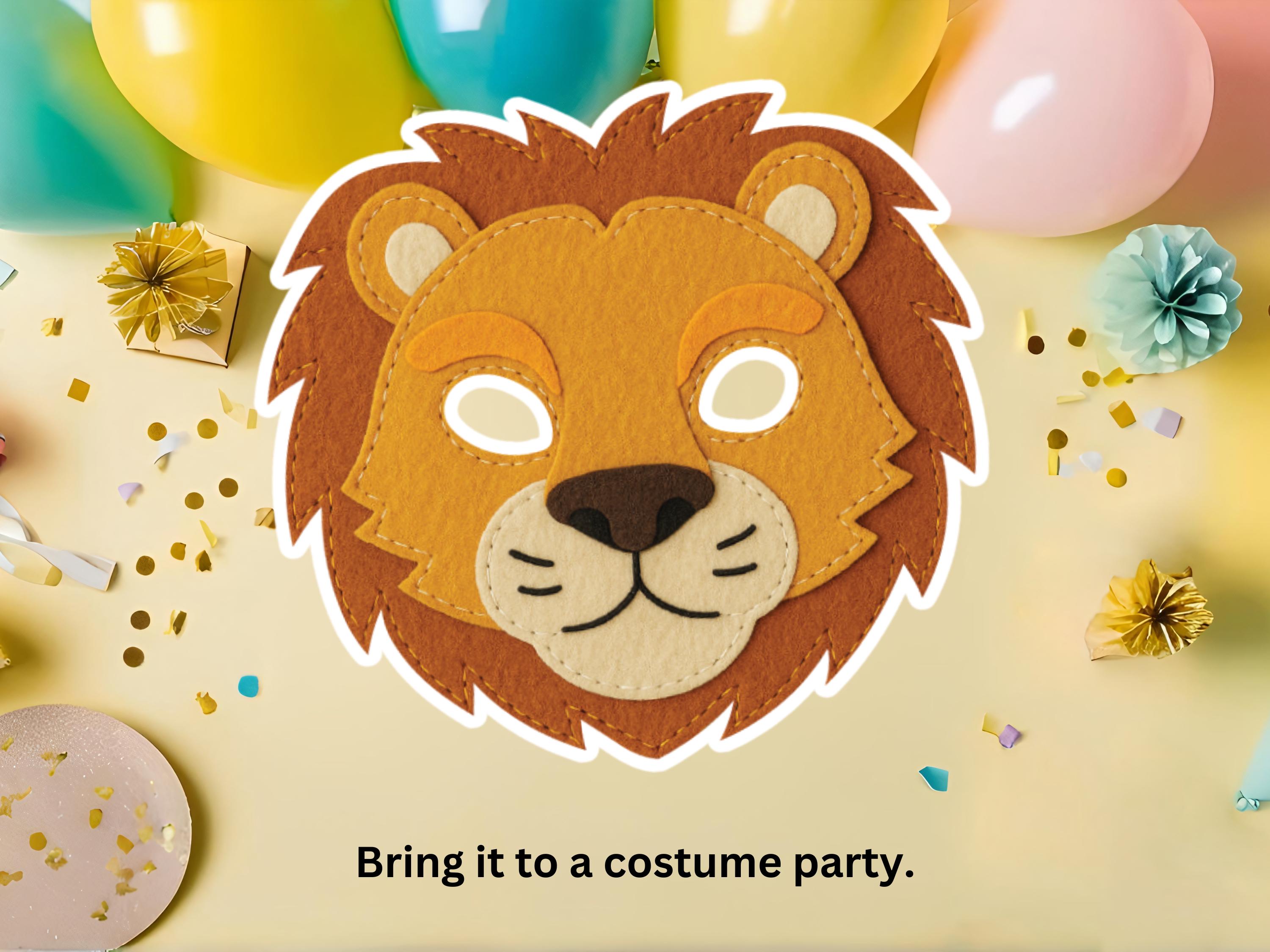 Felt Lion Mask Sewing Pattern: DIY Costume (PDF & SVG) - Etsy