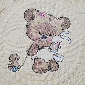 Embroidered Baby Blanket, Monogrammed Baby Blanket, Baby Shower Gift, Heirloom Baby Blanket, Baby Quilt, Embroidered Baby Quilt