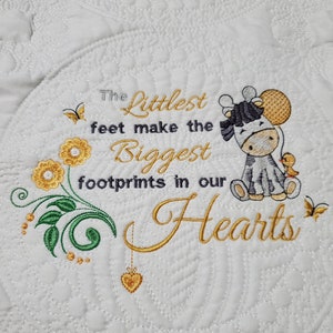 Embroidered Baby Quilt, Embroidered Baby Blanket, Monogrammed Baby Blanket, Baby Shower Gift