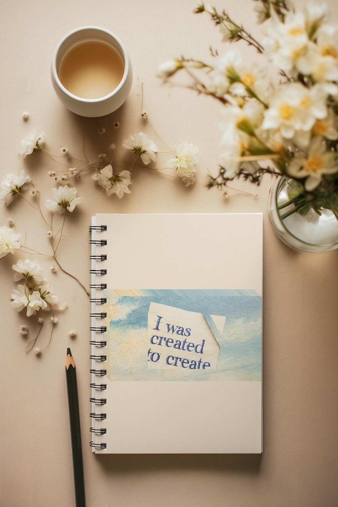 Creative Notebook Rulings Creative Writing Journal - Ruled Line Notebook 'I Was Created to Create ...