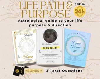Leitura Astrológica Personalizada do Caminho de Vida | Missão da Alma, Carreira (PDF)