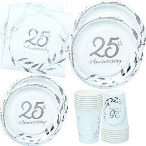 50th Anniversary Party Tableware Wedding Party Supplies Plates Cups Napkins Fifty Years of Love 50th Wedding Anniversary Decorations