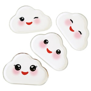 8PCS Disposable Cloud Party Tableware Birthday Dinnerware Gradient Paper Dinner Plate Children Party Supplies Picnic Decoration Baby Shower
