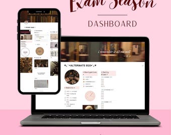 Exam Season Notion Dashboard, Life and Future Planner.