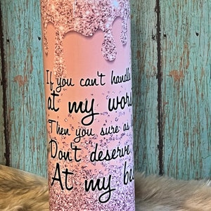 Marylin inspired Cant handle me Sublimated 20oz Tumbler image 2