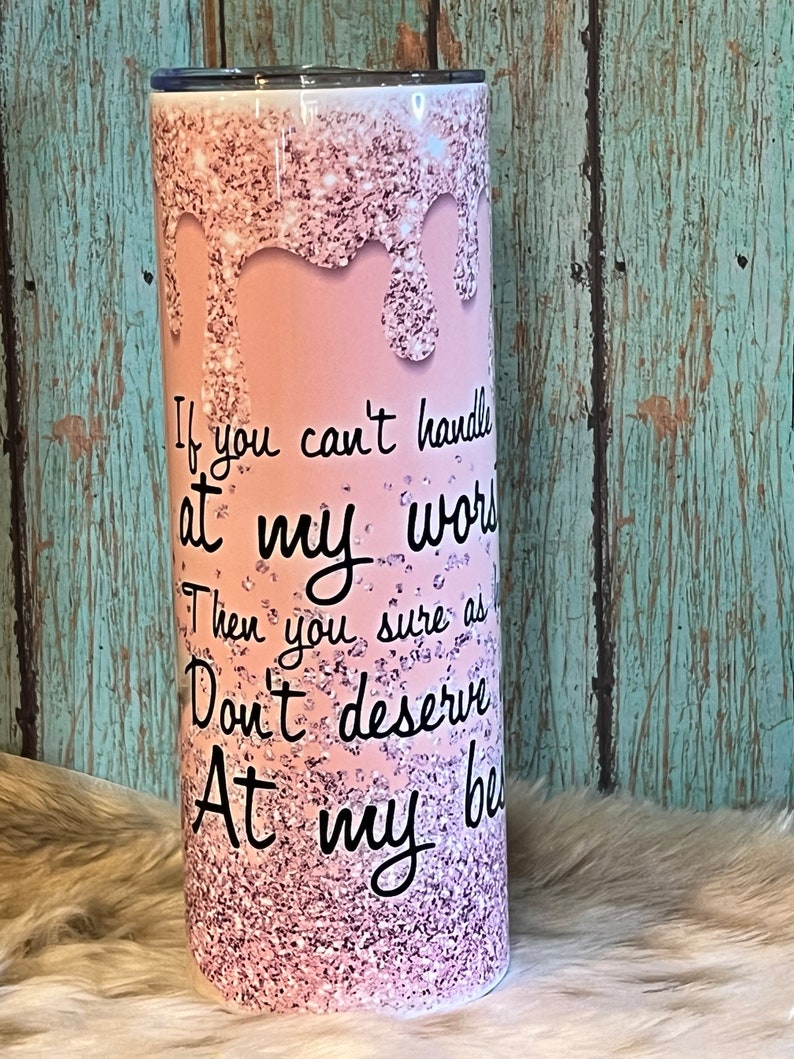 Marylin inspired Cant handle me Sublimated 20oz Tumbler image 2