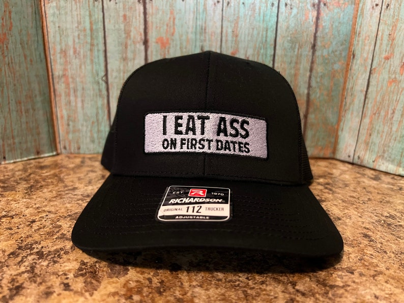 I Eat A on Fist Dates Richardson 112 Trucker Hat image 1