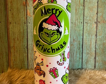 Merry Grinchmas Sublimated 20oz  Tumbler