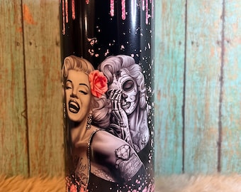 Marylin inspired Two Faced Sublimated 20oz Tumbler