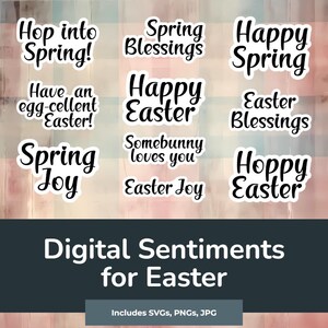 Digital Sentiments for Easter to print and cut for your crafts 01