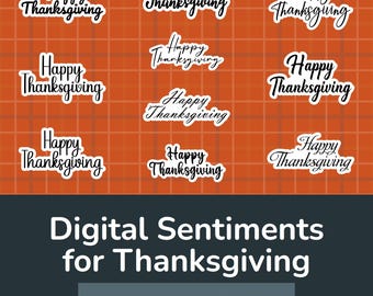 Greeting Card Sentiments | Messages | Sayings | Happy Thanksgiving | print and cut for your crafts 01