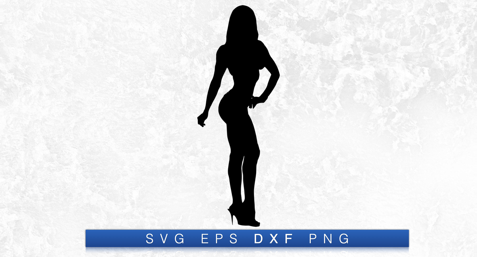 Bikini Competition Pose Silhouette Printable Digital Download Svg, Png