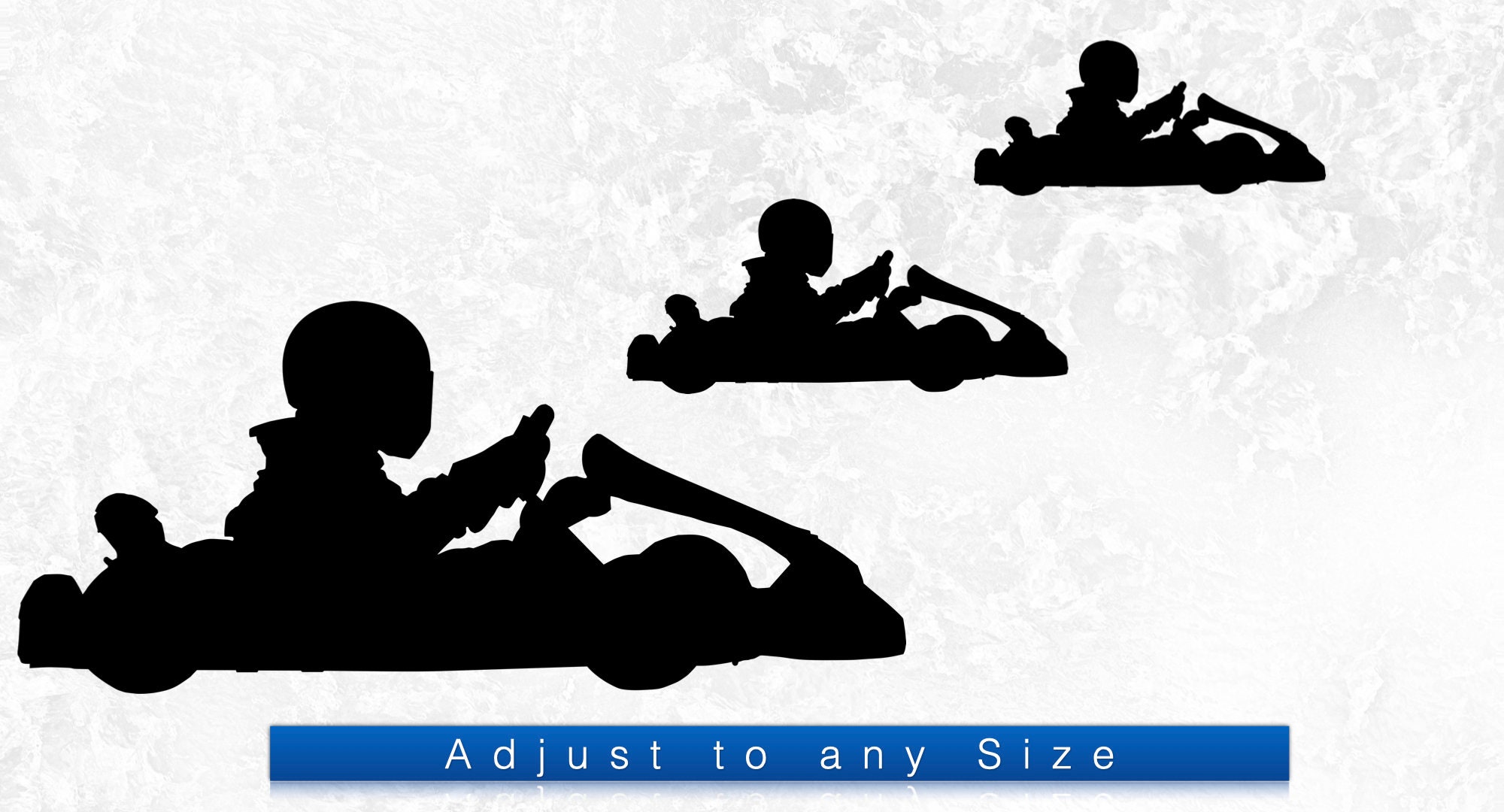 Karting Racing Silhouette - Printable Digital Design Download Svg, Png ...